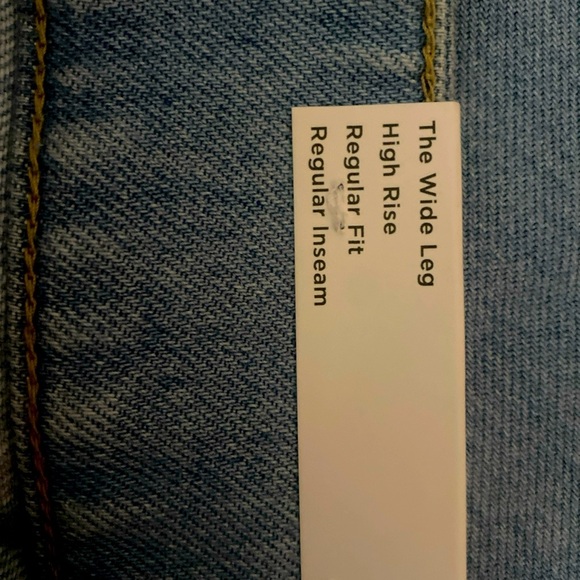 The Loft Patch Pocket High Rise Wide Leg Jeans Size 33 - Picture 13 of 16